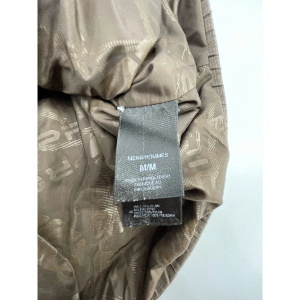 The North Face Prodigy Windbreaker Jacket Mens Medium Brown Micro Check Full Zip